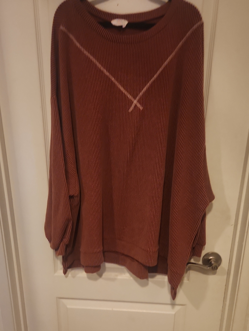 Fantastic Fawn Ribbed Crew Sweater in Rust